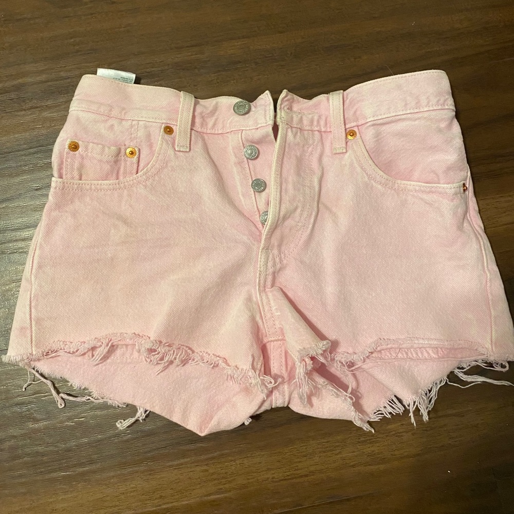 Pink Levi Shorts